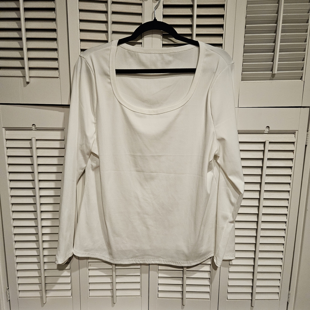 SHEIN Classic White Long Sleeve Top